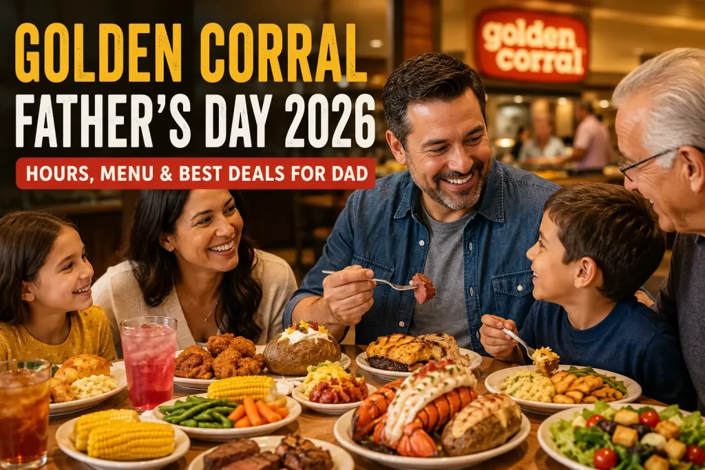 enjoy Happy fathers day with your dad at golden corral