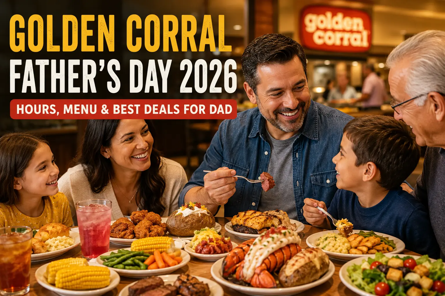 enjoy Happy fathers day with your dad at golden corral