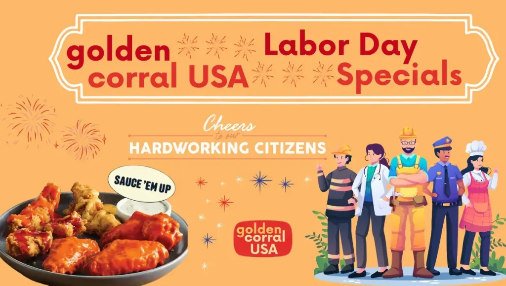 The Golden Corral Labor Day menu features a mix of classic buffet favorites and seasonal specials.