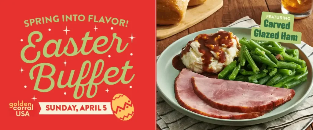 Golden Corral Easter special menu with prices