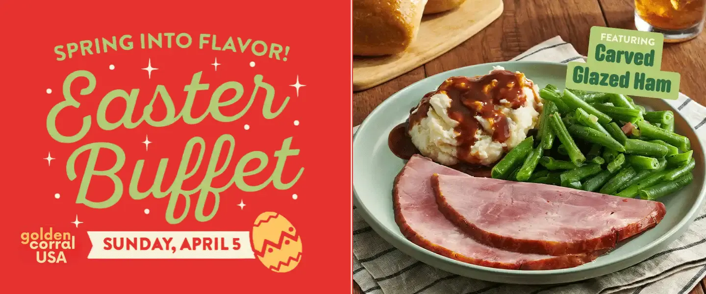Golden Corral Easter special menu with prices